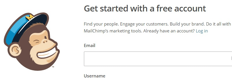 MailChimp Get Started Free Account Signup