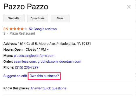 claiming storefront on Google My Business