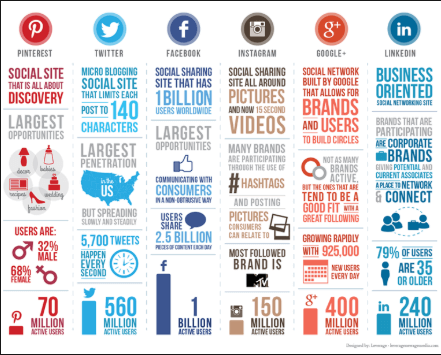 social media platform content differences